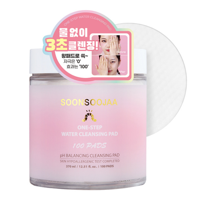 순수자아 원스텝 워터 클렌징패드 370ml 100매