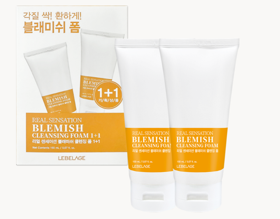 르베라쥬 리얼 센세이션 블래미쉬 클렌징 폼 1+1 150ml