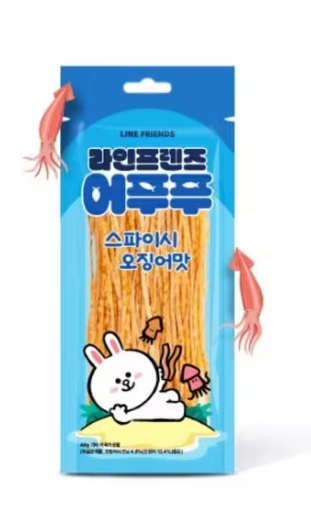 라인프렌즈 어푸푸 스파이시 오징어맛 48g